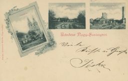 Železnice kostel cukrovar Šurany 1908