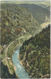 Železnice tunel Semily Železný Brod Krkavčí skála 1916