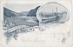 Vltavský parník Svatojánské proudy Praha Štěchovice 1899