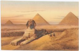 Sfinga a tři pyramidy v Gize
