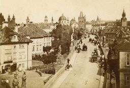 Karlův most z malostranské mostecké věže, vizitka
