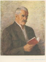 Malíř-Oldřich Lasák-Petr Bezruč-kartička velikosti pohlednice