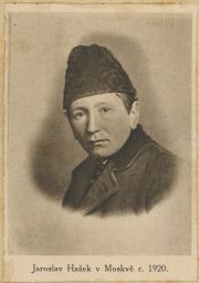 Hašek-Jaroslav-spisovatel-r. 1920-kartička-1.rep.-reklama-FUTURA radio