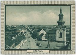 Hodonín celkový pohled reklama Francovka Perola