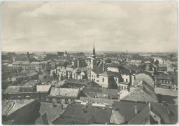 Přerov celkový pohled přes střechy 60. léta