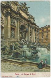 Roma Řím Itálie fontána Trevi reklamní