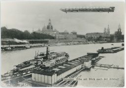 Zeppelin Luftschiff "Hansa" Dresden 1914 / vzducholoď Zeppelin Drážďany r. 1914