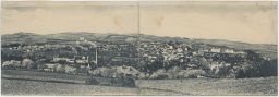 Panoramatická rozkládací dvojpohlednice Volyně