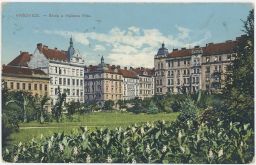 Vršovice Praha škola a Hálkova třída 1915
