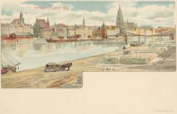 Pohled Frankfurt am Main - hezký starý pohled - nepoužité