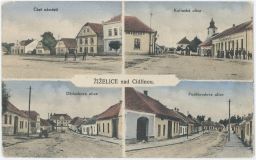 Pohled Žiželice nad Cidlinou - okénkový - 1921 (