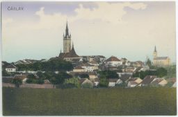 Čáslav - hezký záběr na město - 1916