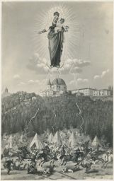 Svatý Hostýn - porážka Turků - fotokoláž - 1940