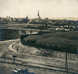 Plzeň celkový pohled, polovina stereofotografie