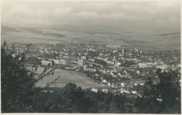 Krnov - Jägerndorf - pohled na město - real photo - 1937