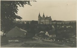Nová Říše - real photo pohled na město - 30. léta