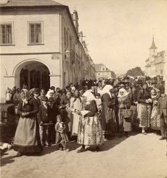 Domažlice v nedělil, polovina stereofotografie