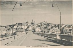 Pohled Tábor - pohled od Švehlova mostu - 30. léta