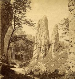 Prachovské skály, Císařská chodba, polovina stereofotografie