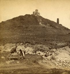 Vrch a hrad Hazmbuk (Zajícov), polovina stereofotografie
