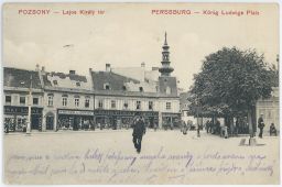 Bratislava Poszony Pressburg Lájos Király tér obchody