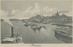 Bratislava hrad Dunaj parník lodě
