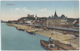 Bratislava Poszony lodě přístaviště hrad