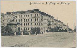 Bratislava Poszony Pressburg socha Marie Terezie Viedeňská električka