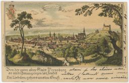 Bratislava Poszony Pressburg panorama 1649