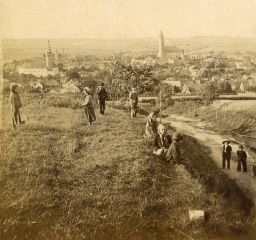 Domažlice, celkový pohled, polovina stereofotografie