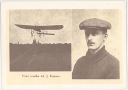 BLÉRIOT XI - Vzlet aviatika J. Kašpara přepraveno vrtulníkem