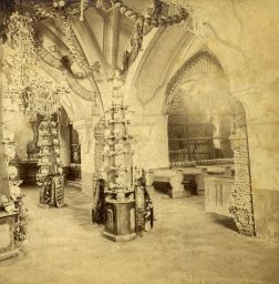 Kutná Hora, Sedlec, kostnice polovina stereofotografie