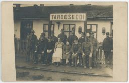 Tvrdošovce Nové Zámky Tarkoškedi železnice personál 1909