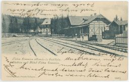 Tatranská Lomnica Poprad Tatry električka železnica zhlaví vjezd do stanice