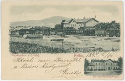 Nitra nádraží dobové taxi :-) fiakry 1899