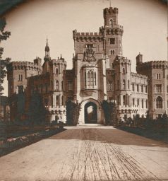 Hluboká - zámek, polovina stereofotografie