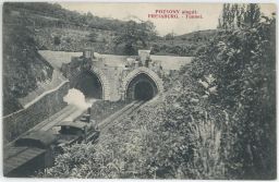 Bratislava Pozsony dvojtunel vjezd parního vlaku