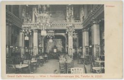 Wien Vídeň Grand Café Habsburg Mitteleaal