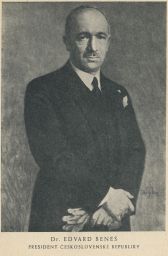 Dr. Edvard Beneš president Československé republiky portrét rukavice