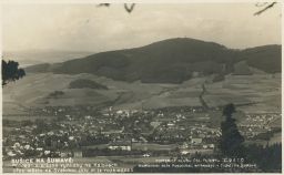 Sušice Šumava Kalovy Svatobor pohled přes město