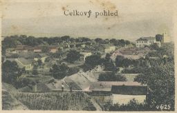 Archlebov Hodonín Pozdrav z Archlebova hostinec městečko celkový pohled