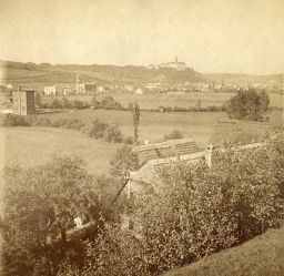 Náchod, od jihu, celkový pohled, polovina stereofotografie, kol 1893