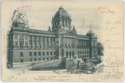 Praha muzeum Gruss aus Prag Museum des Königreichs Böhmen 1899