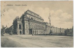 Praha Národní divadlo 20. léta razítko 4.2.1924