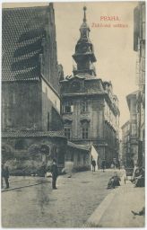 Praha Židovská radnice a synagoga 20. léta
