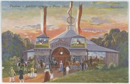Praha jubilejní výstava 1908 Hippodrom nakl. Kosiner výhradní dopisnice výstavní