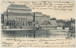 Praha Národní divadlo od Vltavy dlouhá adresa