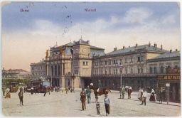 Brno nádraží důstojník na koni počátek 20. let