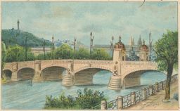 Praha nový most císaře Františka 1901! Bayer Kolín
