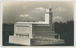 Jablonec nad Nisou návrh nové radnice dobový 3D model poštou 1931